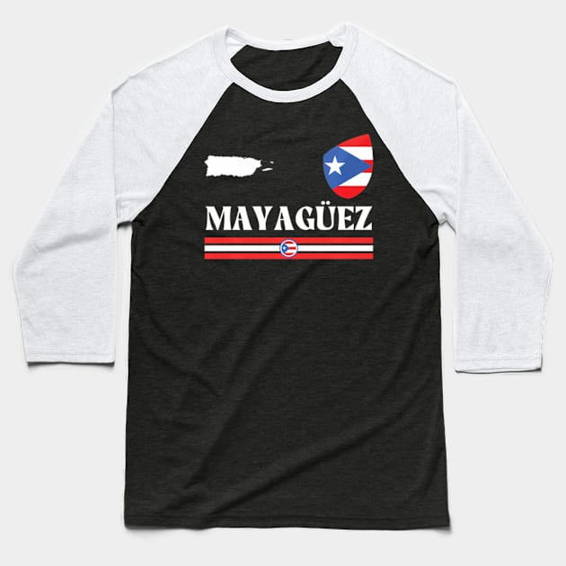 Mayaguez Puerto Rico Flag Mayaguez Puerto Rico Mayaguez Baseball T-Shirt by SanJKaka